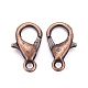 Red Copper Tone Zinc Alloy Lobster Claw Clasps(X-E102-NFR)-3