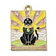 Word The High Priestess Alloy Enamel Pendants(X-ENAM-M062-01G-G)-1