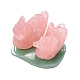 Décorations d'exposition de figurines en quartz rose naturel(G-PW0007-012)-1
