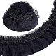 Polyester Double Layer Pleated Lace Ribbon(OCOR-WH0036-92A)-1