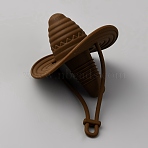 Silicone Red Wine Bottle Stoppers, Cowboy Hat, Coconut Brown, 110mm(SIL-WH0014-63A)