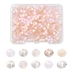 500Pcs 10 Styles Electroplate Glass Beads Strands, Rondelle, Pink, 3~3.5mm, Hole: 0.4~1mm, 50pcs/style(EGLA-YW0003-24A)