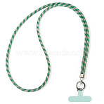 Rhinestone Phone Tether Tab, with Metal Clasps, Erinite, 1180mm(AJEW-TAC0030-033A)