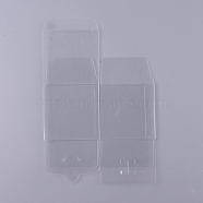 Foldable Transparent PVC Boxes, for Craft Candy Packaging Wedding Party Favor Gift Boxes, Clear, 7x7x7cm(CON-WH0072-20B)