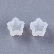 Silicone Molds, Resin Casting Molds, For UV Resin, Epoxy Resin Jewelry Making, Star, White, 8x5mm, Inner Size: 6mm(DIY-F023-22-01)