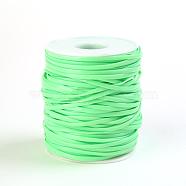 Flat PVC Cords, for Jewelry Making, Green, 2.3mm, , about 50 yards/roll(OCOR-R079-01F)