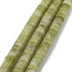 Natural Xinyi Jade Chinese Southern Jade Beads Strands, Heishi Beads, Flat Round/Disc, 4x2mm, Hole: 0.8mm, about 150~165pcs/strand, 15.35~15.74 inch(39~40cm)(G-Z006-C19-B)