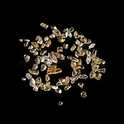 Natural Citrine Chip Beads, No Hole/Undrilled, 2~12x2~10x1~3mm, about 11200pcs/1000g(G-M364-03A)