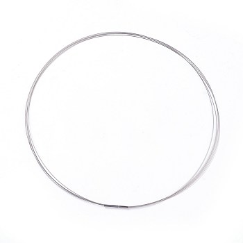 Steel Wire Necklace Making, with Stainless Steel Clasps, Dark Gray, 17.51 inch(44.5cm), 0.3mm
