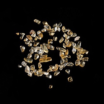 Natural Citrine Chip Beads, No Hole/Undrilled, 2~12x2~10x1~3mm, about 11200pcs/1000g