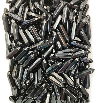 Natural Obsidian Healing Stones, Double Terminated Points Bullet Shaped Stone, for Reiki Balancing, 32x8mm