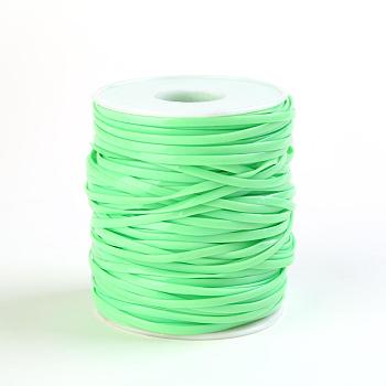 Flat PVC Cords, for Jewelry Making, Green, 2.3mm, , about 50 yards/roll