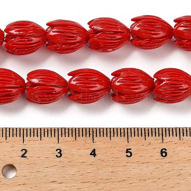 Synthetic Coral Dyed Carved Beads Strands(CORA-P004-01B)-4