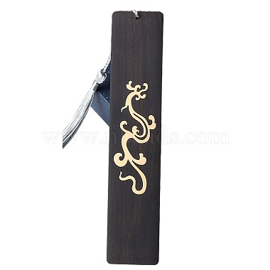 Dragon & Phoenix Pattern Wooden Bookmarks(WG13457-01)-5