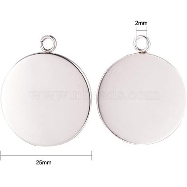 304 Stainless Steel Pendant Cabochon Settings(STAS-NB0001-03P)-2