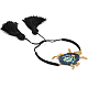 Miyuki Seed Braided Bead Bracelet with Double Tassel(BJEW-A121-08)-4