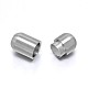 Barrel 304 Stainless Steel Magnetic Clasps with Glue-in Ends(STAS-D059-18E)-2