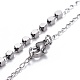 304 Stainless Steel Rosary Bead Necklaces for Easter(NJEW-L159-06P)-3