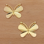 Alloy Cabochons, Butterfly, Golden, 21x26mm(PW-WG34080-02)