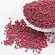 12/0 Grade A Baking Paint Glass Seed Spacer Beads, Salmon, 2x1.5mm, Hole: 0.7mm, about 2840pcs/50g(X-SEED-Q009-FJX32)