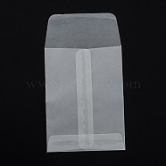 Rectangle Translucent Parchment Paper Bags, for Gift Bags and Shopping Bags, Clear, 125mm, Bag: 95x70x0.4mm(CARB-A005-01D)