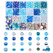 DIY Ocean Theme Jewelry Making Finding Kit, Including Acrylic & Plastic & Polymer Clay Beads, Alloy Enamel & 304 Stainless Steel & Resin Pendants, Mermaid & Whale Tail & Octopus, Mixed Color, 819Pcs/box(DIY-FH0005-19)