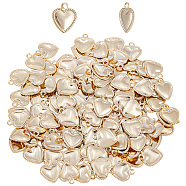 304 Stainless Steel Charms, Puffed Heart, Golden, 10x8x0.8mm, Hole: 1mm, 150pcs/box(STAS-HY0001-13)