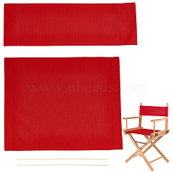 Cloth Chair Replacement, with 2 Wood Sticks, for Director Chair, Makeup Chair Seat and Back, Red, Cloth: 475~520x170~385x5~6mm, Stick: 381x6mm(FIND-WH0044-79B)
