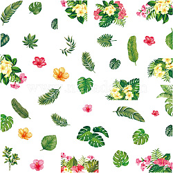 8 Sheets 8 Styles PVC Waterproof Wall Stickers, Self-Adhesive Decals, for Window or Stairway Home Decoration, Leaf, 200x145mm, 1 sheet/style(DIY-WH0345-224)