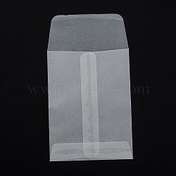 Rectangle Translucent Parchment Paper Bags, for Gift Bags and Shopping Bags, Clear, 12.5cm, Bag: 9.5x7x0.04cm(CARB-A005-01D)