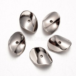 Twist CCB Plastic Beads, Platinum, 21x15x4mm, Hole: 2mm(CCB-D003-10)
