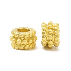 Rack Plating Alloy Beads, Long-Lasting Plated, Lead Free & Cadmium Free, Column, Matte Gold Color, 8x5mm, Hole: 3.2mm(X-PALLOY-F283-019MG)