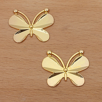 Alloy Cabochons, Butterfly, Golden, 21x26mm