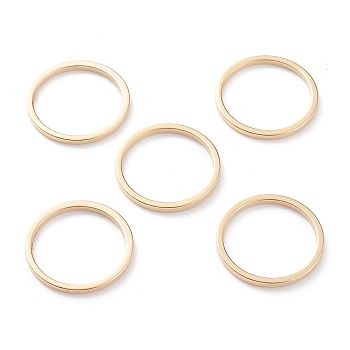 Brass Linking Rings, Long-Lasting Plated, Round Ring, Real 24K Gold Plated, 15x1mm, Inner Diameter: 13mm