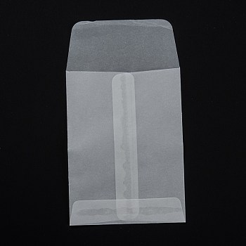 Rectangle Translucent Parchment Paper Bags, for Gift Bags and Shopping Bags, Clear, 125mm, Bag: 95x70x0.4mm