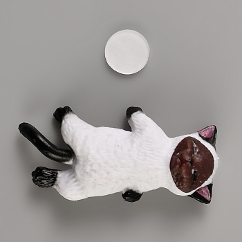 PVC Cat Display Decorations, for Home Office Desk Decoration, WhiteSmoke, 45x21.5x14.5mm