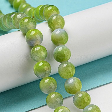 teints jade naturel perles brins(G-F764-02A)-2