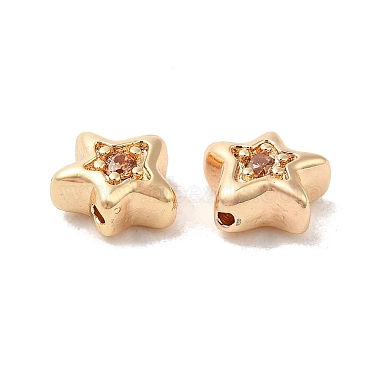 Brass Cubic Zirconia Beads(KK-Q773-01G-05)-2