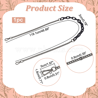 Acrylic & Iron Chain Bag Straps(FIND-WH0111-378B)-2