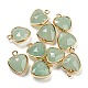 Natural Green Aventurine Faceted Heart Charms(G-Q006-07G-07)-1