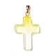 Two Tone Transparent Glass Pendants(GLAA-A004-02G)-1