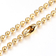 304 Stainless Steel Ball Chain Necklaces Making(X-MAK-I008-01G-A02)-1