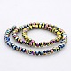 Full Plated Faceted Rondelle Glass Beads Strands(GLAA-A024B-FP04)-2