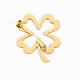 Broche de trébol abierto(JEWB-N007-011G-FF)-3