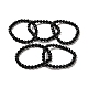 Эластичные браслеты из натурального черного турмалина с бусинами(BJEW-K233-01A-03)-1