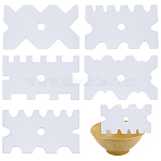 5Pcs Clay Acrylic Edge Template Set, White, 100x60x2.5mm(FIND-FG0004-79)