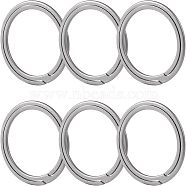 CHGCRAFT Titanium Alloy Split Rings, Double Loops Jump Rings, Platinum, 27.5x1.5mm, Inner Diameter: 22mm, 6pcs/box(FIND-CA0004-64)