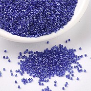 MIYUKI Delica Beads, Cylinder, Japanese Seed Beads, 11/0, (DB0285) Blue Lined Aqua, 1.3x1.6mm, Hole: 0.8mm, about 10000pcs/bag, 50g/bag(SEED-X0054-DB0285)