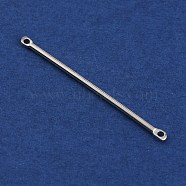 Iron Bar Links, Connector Charms, Platinum, 35x2x1mm, Hole: 1mm(IFIN-TAC0005-02)