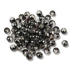 Electroplate Glass Beads, Rondelle, Gray, 6x4mm, Hole: 1.4mm, 100pcs/bag(EGLA-Z004-01A-05)